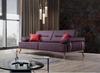  Luxuriöse 3-Sitzer Sofa Lila Farbe Modern Möbel in Wohnzimmer Neuheit